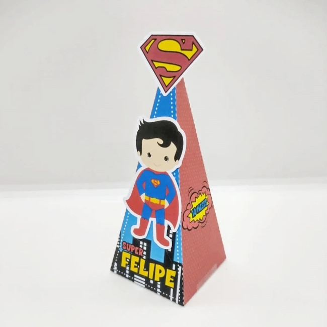 PEGUE E MONTE - Kit Festa Personalizado SUPERMAM CUTE - Decoração de Festa - Caixinhas Personalizadas