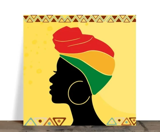 Azulejo Decorativo Afro 15x15 cm com Suporte