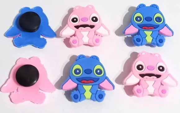 Pins para Crocs Stitch e Angel Variados - 6 Unidades
