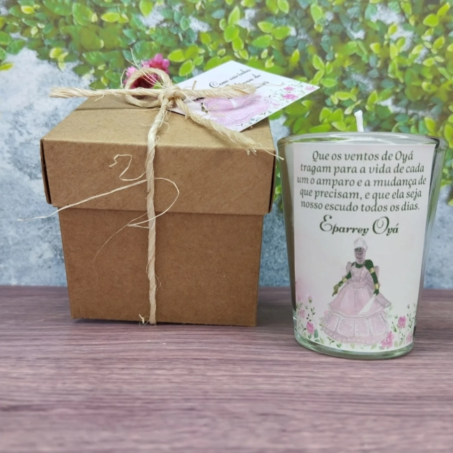 35 Unidades Vela Aromática no Copo Personalizada Oyá Iansã.  Fazemos qualquer tema