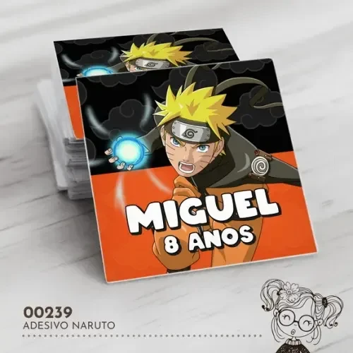 Adesivo Quadrado Naruto - 00239