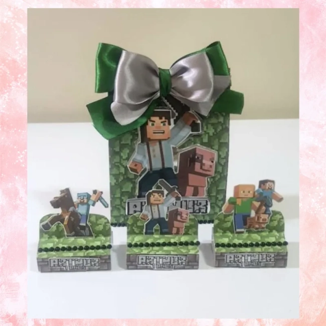 Kit 50 Lembrancinhas para Festa Minecraft
