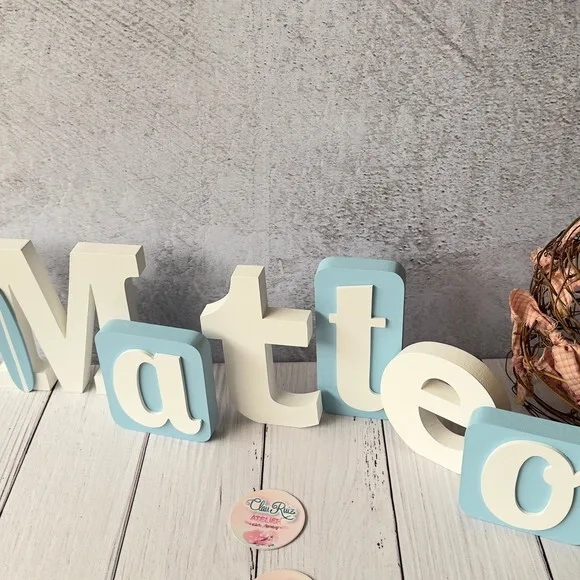 Blocos Nome Surf- Decoração de Quarto de Bebê e Infantil