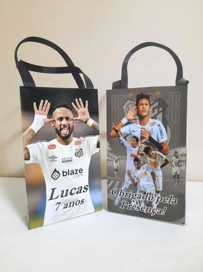 Sacolinhas Personalizadas Futebol Neymar para Lembrancinhas