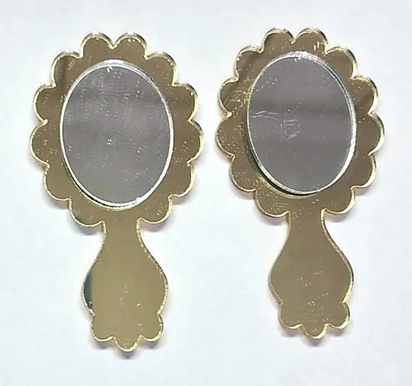 Espelho Princesa Dourado 5,5cm-6 Unidades