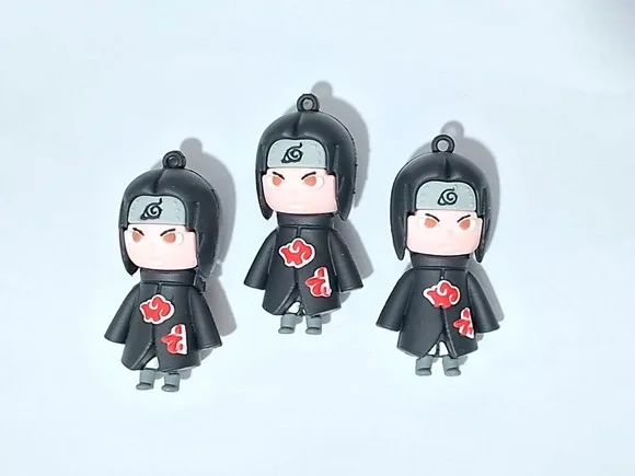 Pingente Anime Naruto 3d Emborrachado Pacote com 2 Unidades