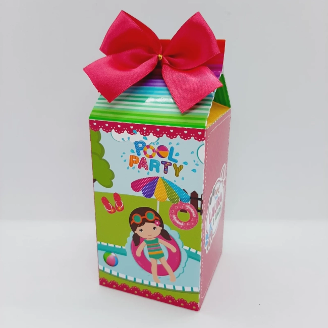 PEGUE E MONTE - Kit Festa POOL PARTY MENINA - Decoração de Festa - Caixinhas Personalizadas