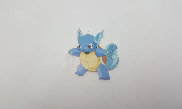 Pingentes Pokémon Wartortle em Acrílico UV 3 unidades