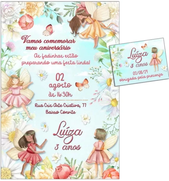 Convite Digital C/tag Jardim das Fadas 6
