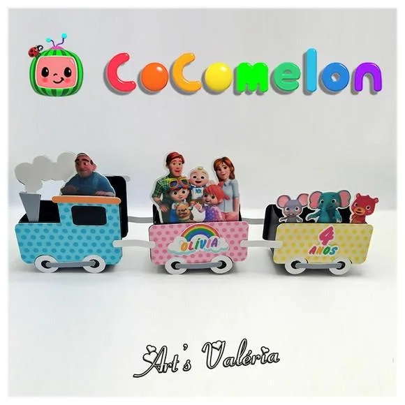 Trenzinho Personalizado - Enfeite de Mesa