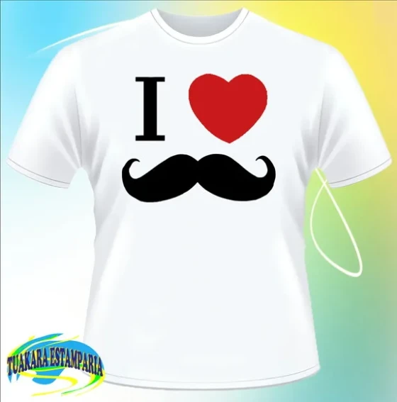 CAMISETA EU AMO BIGODE