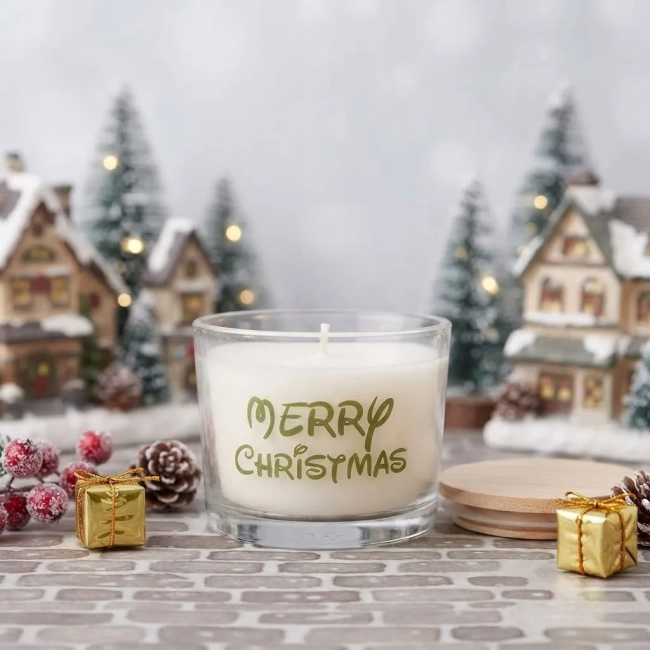 Vela Aromática no Copo Personalizada Natal Mickey e Minnie , Trabalhamos com outros temas - Informar  tema no chat