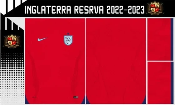 Vetores Camisa Inglaterra Reserva 2022-2023