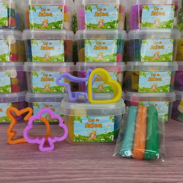 35 kit Massinha no Pote Personalizado - Ursinho Pooh - Festa Junina - Festa Junina - Trabalhamos com qualquer tema - Informar tema no chat