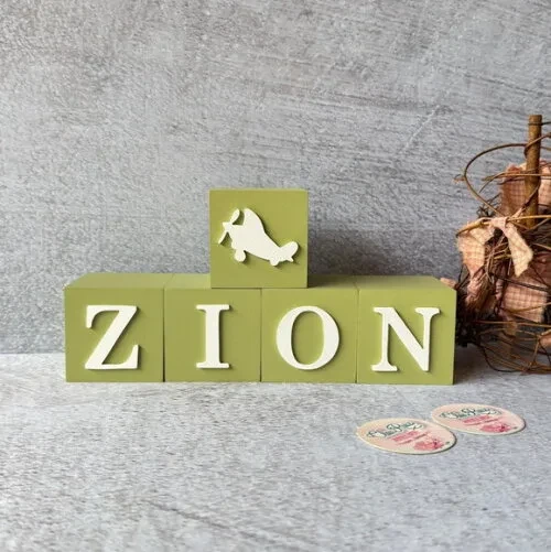 Aviãozinho - Cubos 6x6cm Decoração Bebê