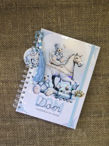 Caderneta de Saúde Personalizada - Brinquedos Vintage Menino