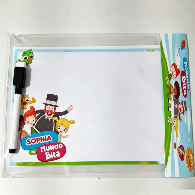 Lousa Magica Infantil Personalizada Mundo Bita