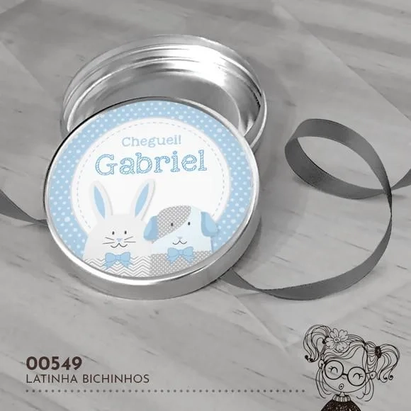 Latinha Adesivada Bichinhos - 00549