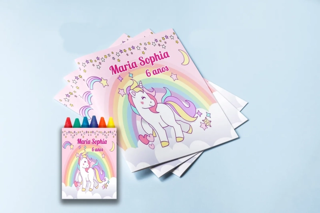 Revista para colorir  com Giz de cera Personalizado da Frozen