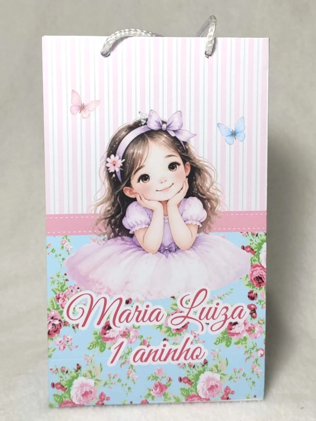 Sacolinha Personalizada 9,5x15,8x4,4 - Bem Pequena - Já Montada | Lembrancinha Festa Infantil | Todos os Temas