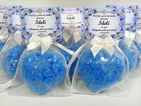 Lembrancinha de Aniversário: Sabonete Coração Floral