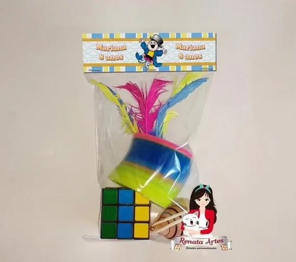 Kit Brinquedos Retrô Personalizado Tema Menino Maluquinho