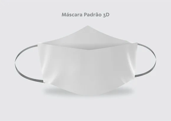 Mokunp Máscara 3D Coreldraw -yellow