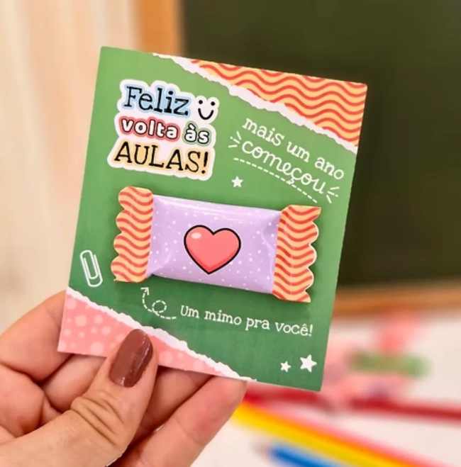 Balinha com Card - Lembrancinha Volta às aulas