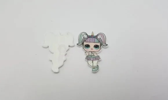 Pingente LOL Unicorn em Acrílico UV de 4cm
