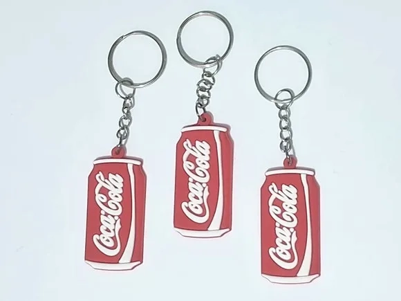 Chaveiro Coca Cola Emborrachado Pacotes com 6 Unidades