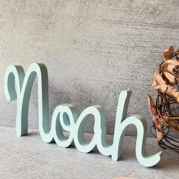 Linha Cursiva -letras Decorativas em mdf Quarto de Bebê
