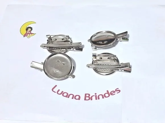 Base de Broche com Bico de Pato 3cm Pacotes com 10 Unidades