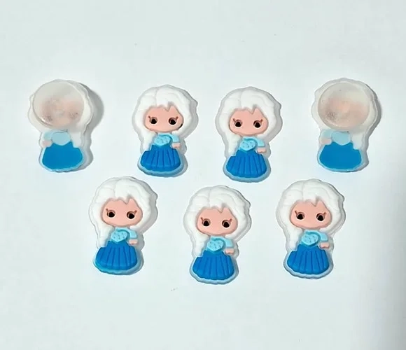Pins para Crocs Frozen 2,5cm Emborrachado 6 Unidades
