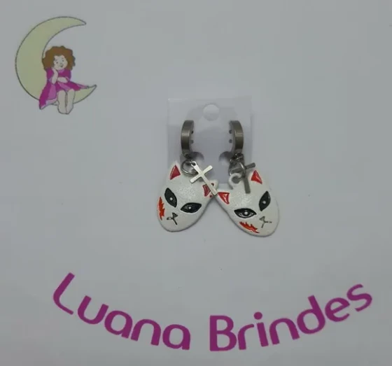 Brinco Desenho Animes 7 de Acrílico - 4,5cm - 1 par