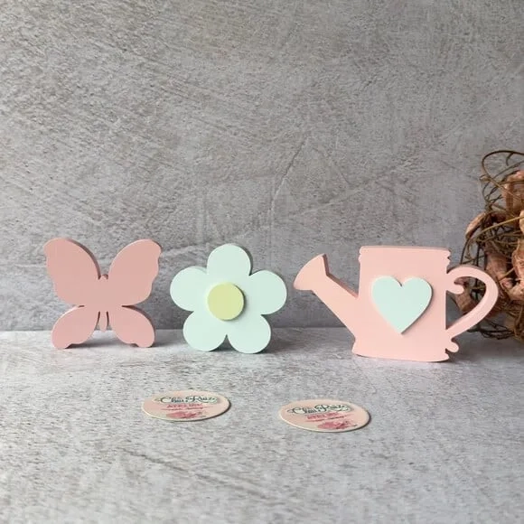 Kit Baby Jardim -flor + Borboleta + Regador -decoração Bebê