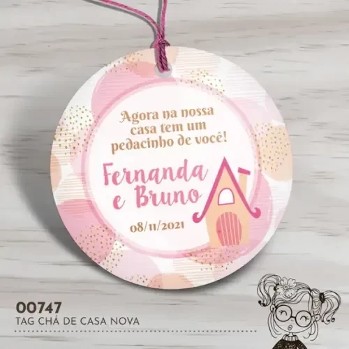 Tag Redonda Chá de Casa Nova - 00747