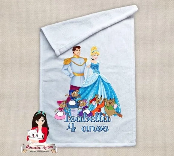 Toalhinha Personalizada Cinderella