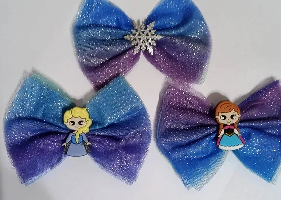 Lacinho com Aplique da Frozen - 3 Unidades