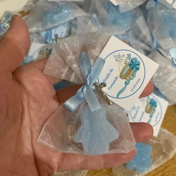 Lembrancinha Batizado Sabonete Anjinho Azul