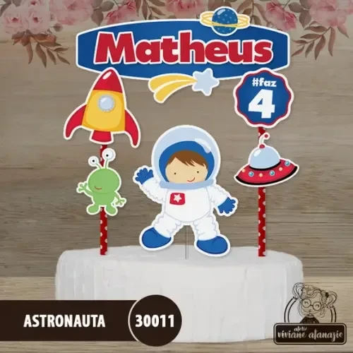 Topo de Bolo Astronauta - 30011