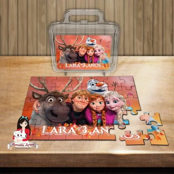 Quebra Cabeça Personalizado na Maleta Frozen 4