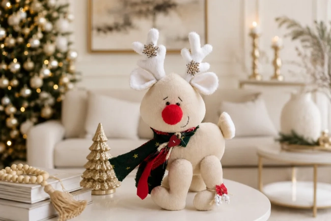 Rena Natalina Decoração Natal 30 Cm Enfeite De Natal