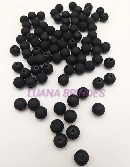 Bolinha Emborrachada Preta 10mm Pct 100 Unidades