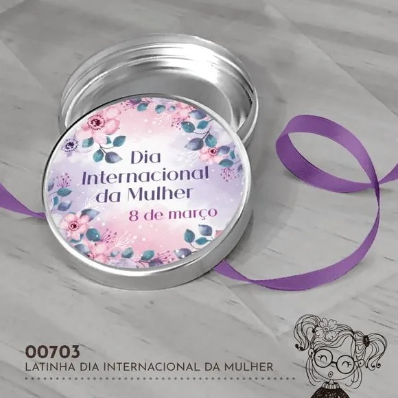 Latinha Adesivada Dia Internacional da Mulher - 00703