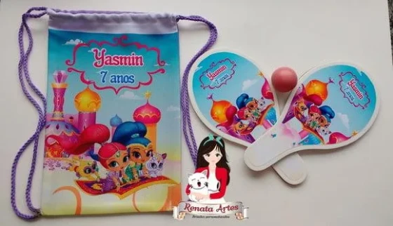 Mochila Ping Pong Tema Shimmer e Shine