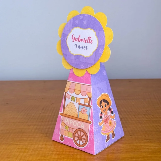 PEGUE E MONTE - Kit Festa FESTA JUNINA ROSA - Decoração de Festa | Lembrancinhas | Aniversário | Personalizados