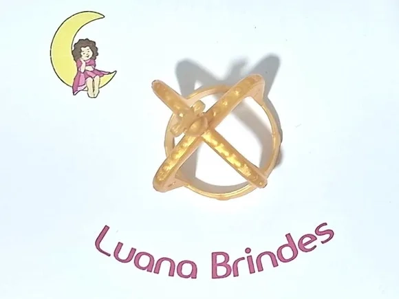 Coroa Dourada Plástico 5cm Pacote com 4 Unidades