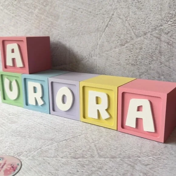 Candy Colors - Cubos 6x6 Decoração Bebê - Cubos Ts