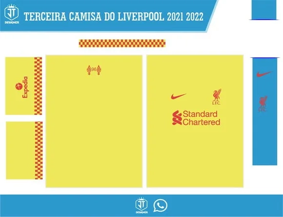 Vetor da Terceira Camisa do Liverpool 2021 2022