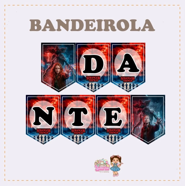 Kit Festa Só Um Bolinho STRANGER THINGS- Decoração de Festa